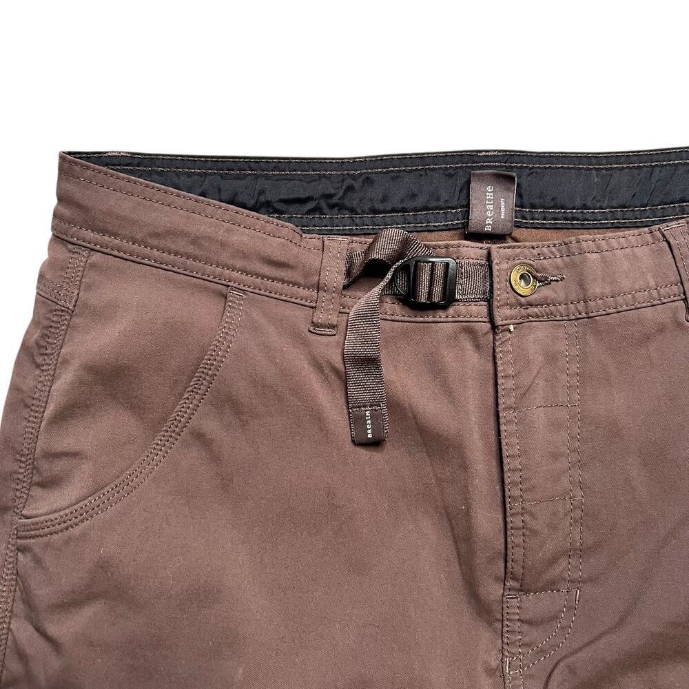 prAna Breath Stretch Shorts 11" Inseam Cargo Belted Hiking Outdoor Men's Sz XL - Picture 3 of 10